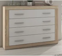 Cómoda de 4 cajones Lara Cambria en color blanco