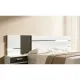 CABECERO CON LEDS 260 CM. CABRA BLANCO-GRAFITO