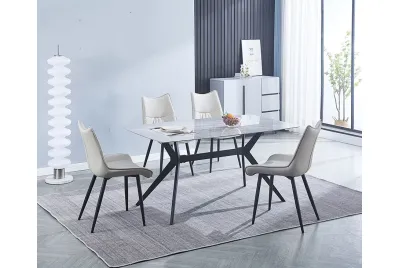 CONJUNTO MESA CALISTA + 4 SILLAS CALISTA BEIG