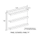 PANEL 3 ESTANTES/TV CHELLEN CAMBRIA