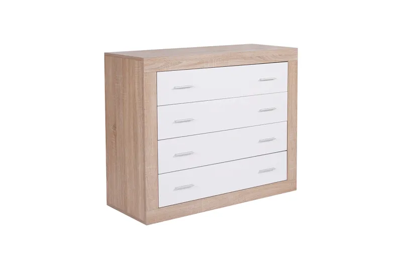 COMODA 4 CAJONES LARA CAMBRIA-BLANCO