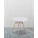 MESA REDONDA 4 PATAS MADERA DINAMARCA BLANCO
