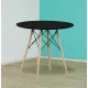MESA REDONDA 4 PATAS MADERA DINAMARCA NEGRO