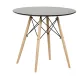 MESA REDONDA 4 PATAS MADERA DINAMARCA NEGRO