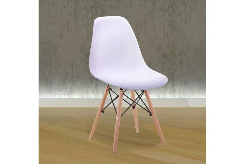 JUEGO DE 4 SILLAS PATAS MADERA DINAMARCA BLANCO JUEGO DE 4 SILLAS PATAS MADERA DINAMARCA BLANCO