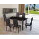 CONJUNTO MESA EMI NEGRA + 6 SILLAS EMI NEGRAS