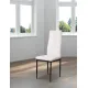 JUEGO DE 6 SILLAS TAP.PU P/NEGRA EMI BLANCO