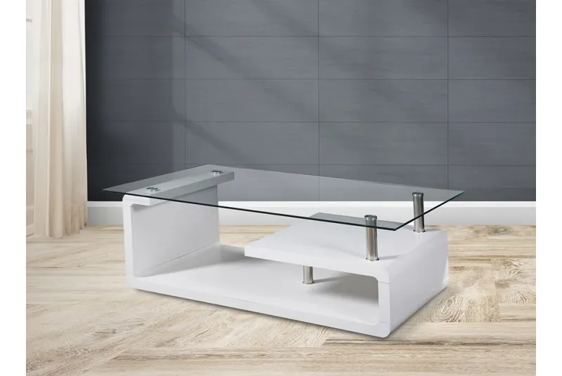 MESA CENTRO TAPA CRISTAL EVA BLANCO MESA CENTRO TAPA CRISTAL EVA BLANCO
