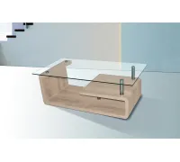 MESA CENTRO TAPA CRISTAL EVA CAMBRIA