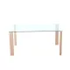 MESA COMEDOR FIJA TAPA CRISTAL HANA CAMBRIA