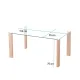 MESA COMEDOR FIJA TAPA CRISTAL HANA CAMBRIA