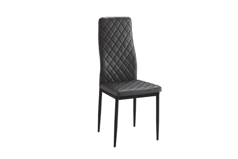 JUEGO DE 6 SILLAS TAP.PU P/NEGRA MARMOL GRIS