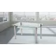 MESA COMEDOR FIJA T/CRISTAL PRANZO ACERO