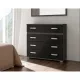 COMODIN 4 CAJONES RAMBLA CENIZA-NEGRO