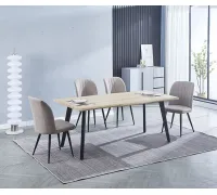 Conjunto mesa Regatta + 4 sillas Rory beige