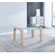 MESA COMEDOR FIJA TAPA CRISTAL SENSEI CAMBRIA