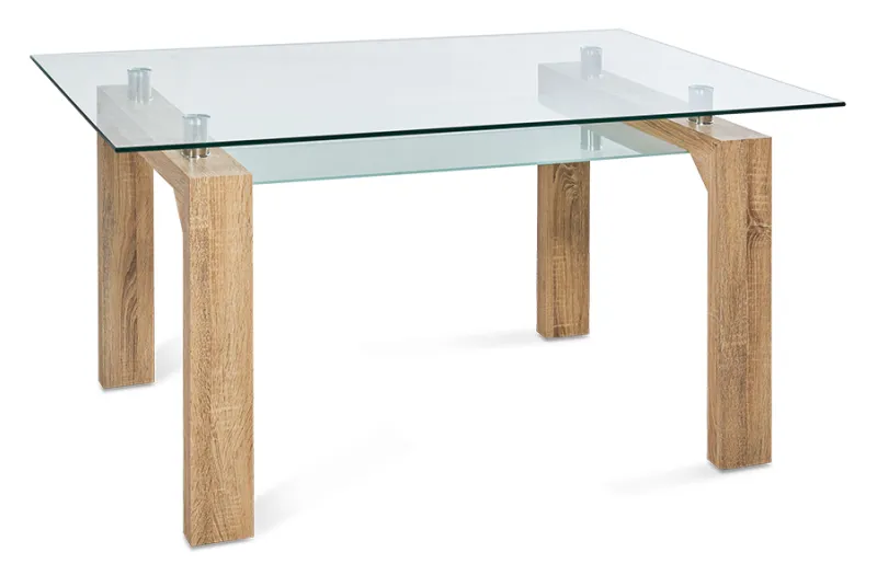 MESA COMEDOR FIJA TAPA CRISTAL SENSEI CAMBRIA