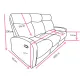 SOFA 3P RELAX MOD SIBERIA TAP.103 BEIG