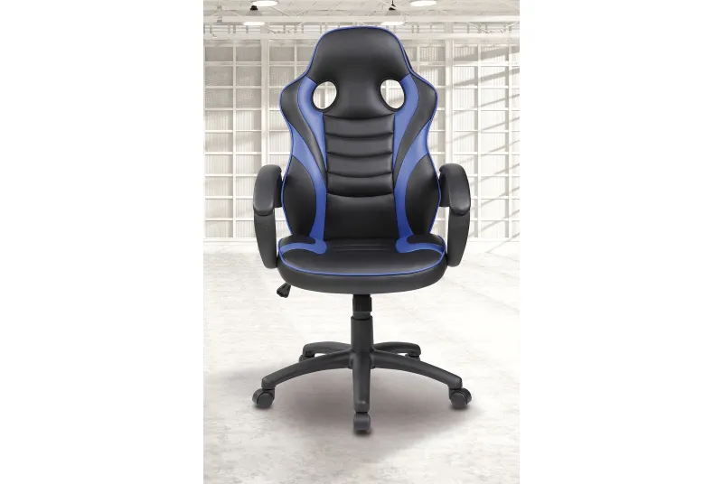 SILLA OFICINA SOF-14 NEGRO-AZUL SILLA OFICINA SOF-14 NEGRO-AZUL