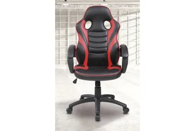 SILLA OFICINA SOF-14 NEGRO-ROJO