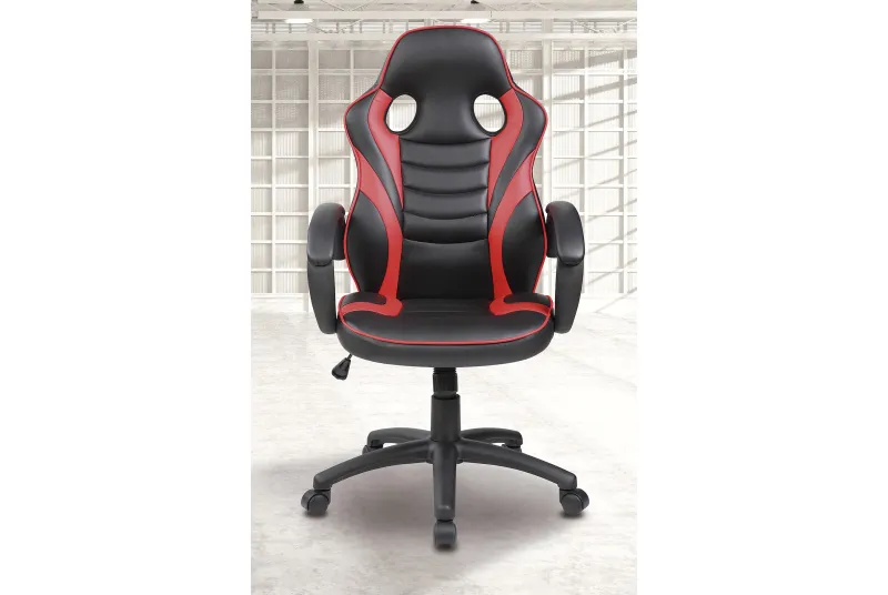 SILLA OFICINA SOF-14 NEGRO-ROJO SILLA OFICINA SOF-14 NEGRO-ROJO