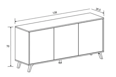 Aparador Solana Mauvella Rayas