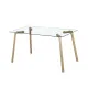 MESA COMEDOR FIJA T/CRISTAL SULLIE MADERA