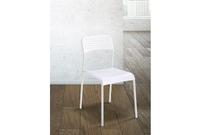 JUEGO DE 6 SILLAS APILABLES TOP BLANCO JUEGO DE 6 SILLAS APILABLES TOP BLANCO