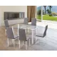 CONJUNTO MESA YURI BLANCA + 6 SILLAS YURI BLANCAS