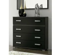 COMODIN 4 CAJONES RAMBLA CENIZA-NEGRO