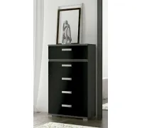 Cómoda Sinfonier 5 Cajones Rambla Ceniza-Negro