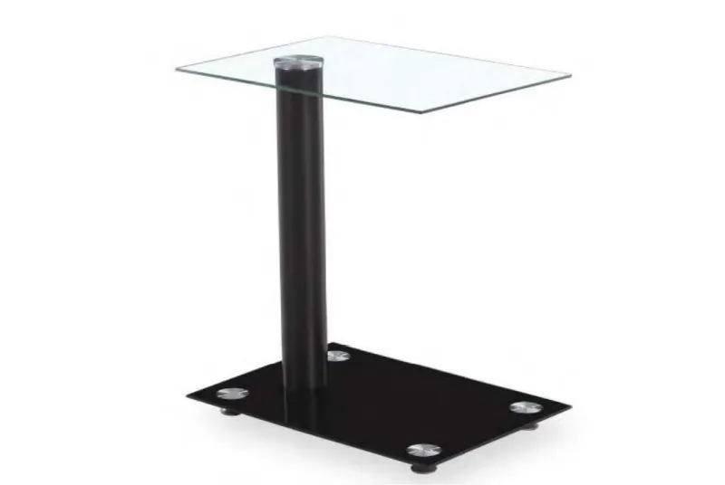 MESA AUXILIAR T/CRISTAL RODANO NEGRO MESA AUXILIAR T/CRISTAL RODANO NEGRO