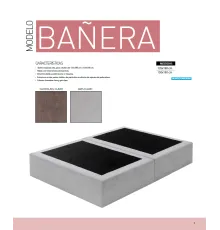 BAÑERA CAMA 135X190 TAP.TELA BRISA BAÑERA CHO CL