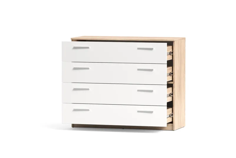 COMODA 4 CAJONES MONIKA CAMBRIA-BLANCO