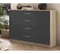 COMODA 4 CAJONES MONIKA CAMBRIA-GRAFITO