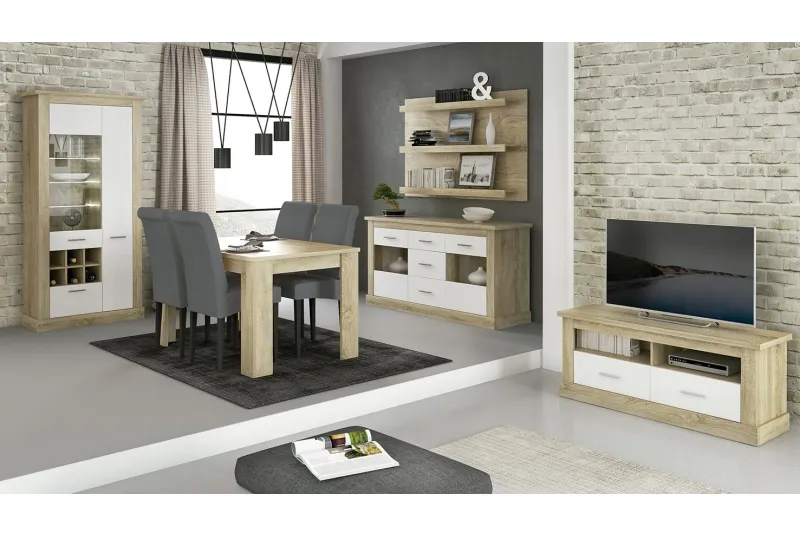 SALON COMPLETO S/SILLAS CHELLEN AMBIENTE 8B CAMBRIA-BLANCO SALON COMPLETO S/SILLAS CHELLEN AMBIENTE 8B CAMBRIA-BLANCO