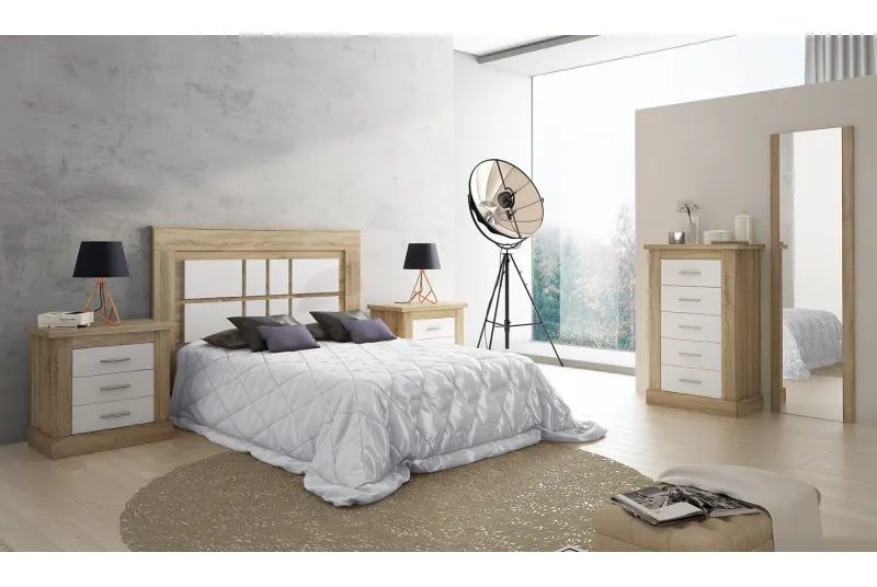 DORMITORIO MATRIMONIO CHELLEN AMBIENTE 01 COLOR CAMBRIA-BLANCO DORMITORIO MATRIMONIO CHELLEN AMBIENTE 01 COLOR CAMBRIA-BLANCO
