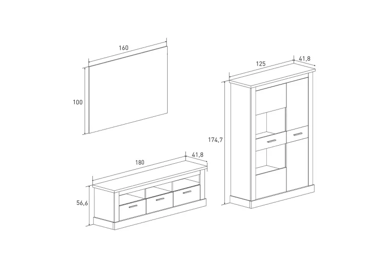 COMPOSICION APILABLE 305CM CHELLEN AMBIENTE 5 CAÑON