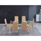 CONJUNTO MESA HANA CAMBRIA+ 6 SILLAS SAKURA BEIG