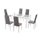CONJUNTO MESA HANA BLANCA + 6 SILLAS SAKURA MARENGO