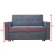 SOFA CAMA CON BRAZOS IZAN GRIS