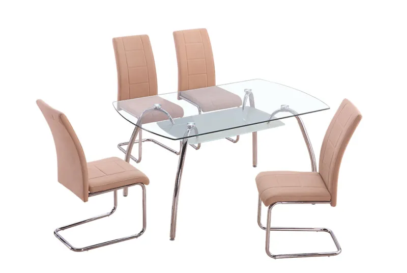CONJUNTO MESA SAN + 4 SILLAS SAN BEIG
