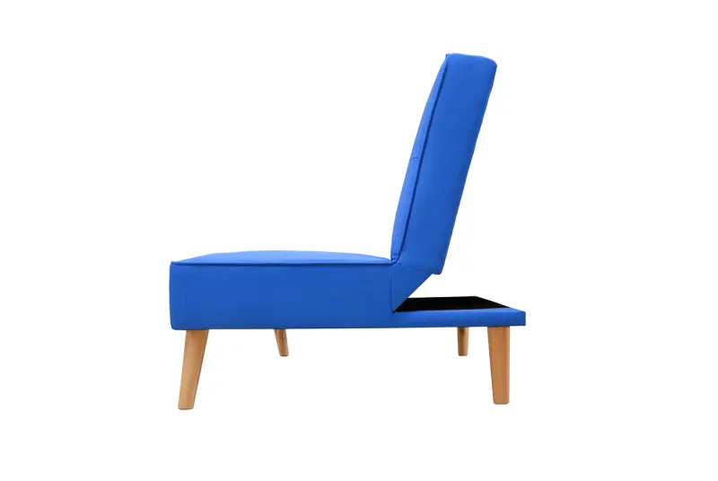 SOFA CAMA CLIC-CLAC PATA MADERA UNAI AZUL OSCURO