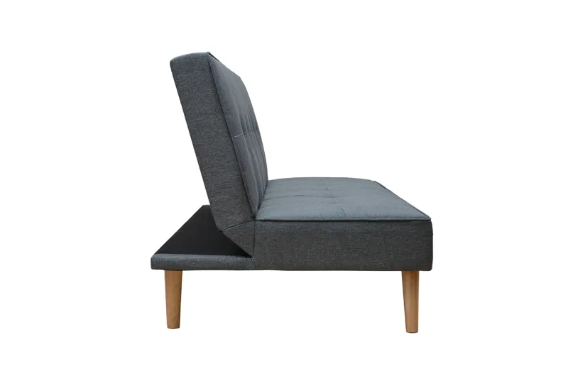 SOFA CAMA CLIC-CLAC PATA MADERA UNAI GRIS