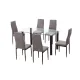 CONJUNTO MESA YURI + 6 SILLAS YURI NEGRO