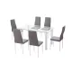 CONJUNTO MESA YURI BLANCA + 6 SILLAS YURI BLANCAS