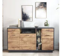 APARADOR LUCES LED EUROPA GRAFITO-ROBLE