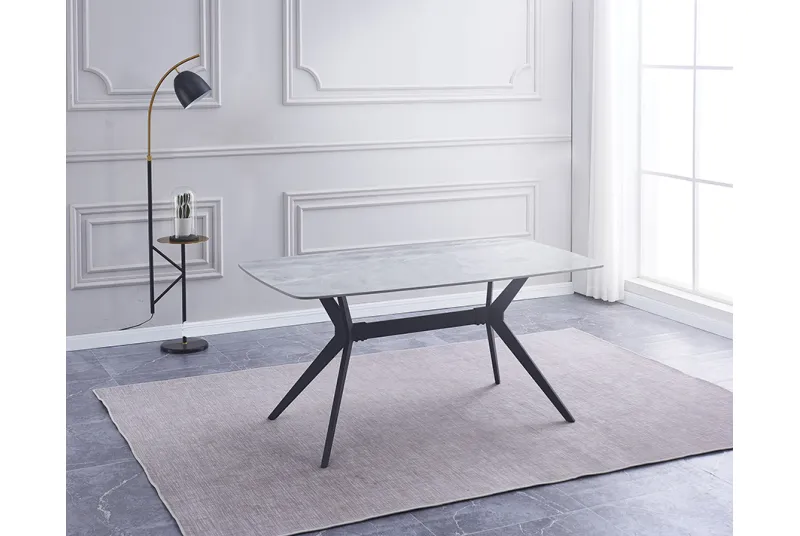 MESA COMEDOR FIJA T/CERAMICA CALISTA NEGRO