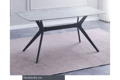 MESA COMEDOR FIJA T/CERAMICA CALISTA NEGRO