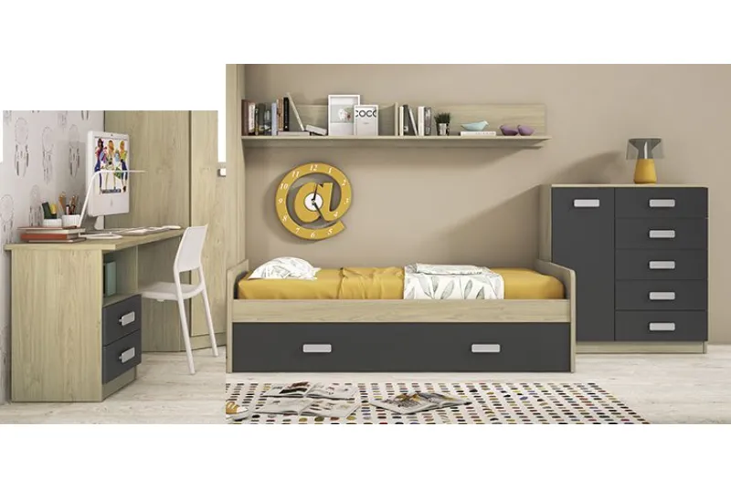 DORMITORIO JUVENIL S/ARMARIO DONALD+ AMB.13